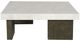 Vanguard® Furniture Vanguard Santa Cruz White Marble/Bronze Metal Cocktail Table-1
