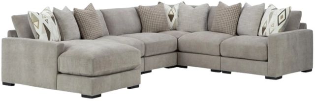 Benchcraft® Aslan Court 6-Piece Pebble Left-Arm Facing Sectional and Chaise-0