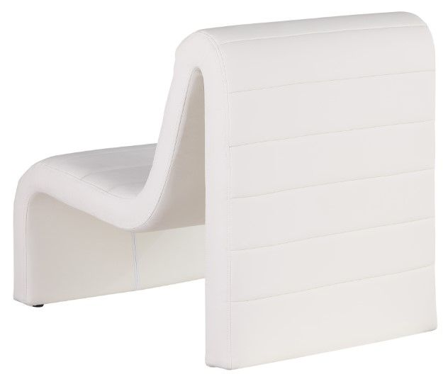 Meridian Furniture Ivy Cream Vegan Leather Accent Chair-3