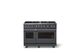 Viking® 5 Series 48" Cast Black Pro Style Gas (NG) Range with Polished Chrome Trim-3