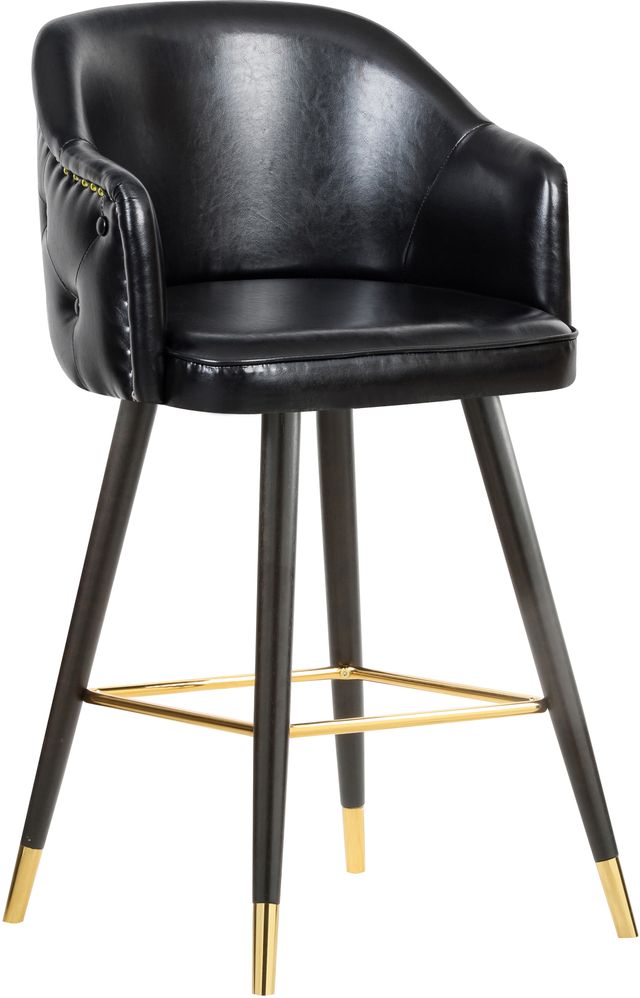 Meridian Furniture Barbosa Black Faux Leather Counter Stool-0