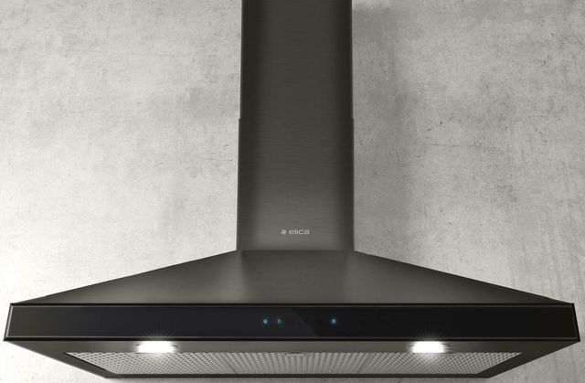 Elica Techne Series Varna Black 30" Black Stainless Steel Wall Mounted Range Hood-1