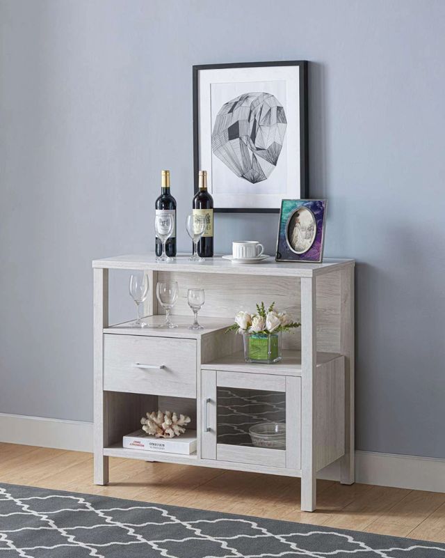 Brassex Inc. White Oak Storage Cabinet-2