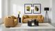 Coaster® Aleisha Mustard Yellow Upholstered Loveseat-1