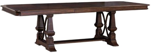Liberty Furniture Provence Park Chateau Brown Trestle Dining Table-0