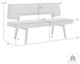Armen Living Channell Orange/Walnut Upholstered Dining Bench-4
