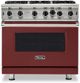 Viking® 5 Series 36" Reduction Red Pro Style Natural Gas Range-0