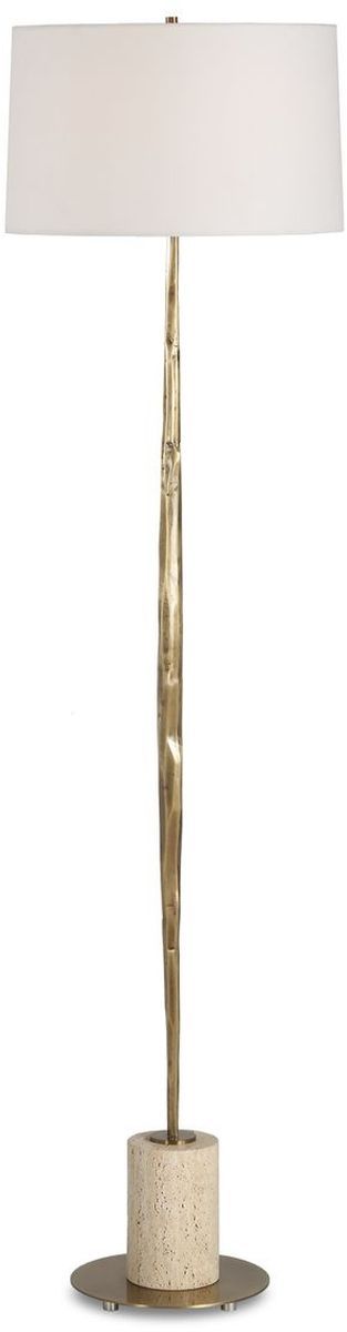 Uttermost® Halen Antique Brass Floor Lamp-3