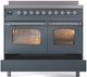 Ilve® Nostalgie II Series 40" Blue Grey Pro Style Induction Range-4