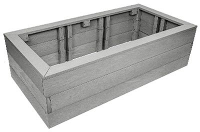 C R Plastics Modern Onyx Veggie Garden Planter-4