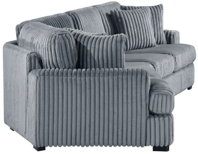 Homelegance® Warwick 2-Piece Gray Crurved Sectional-3