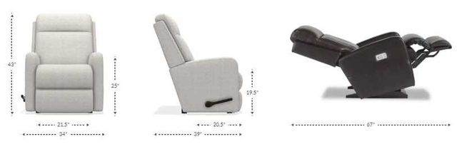 La-Z-Boy® Finley Onyx Leather Manual Wall Recliner-2