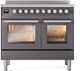 Ilve® Professional Plus II 40" Graphite Matte Pro Style Induction Range-2