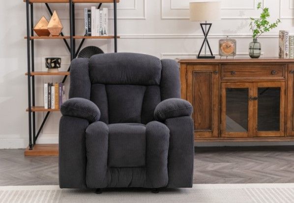 Milton Greens Stars Dark Gray Manual Rocker Chair-2