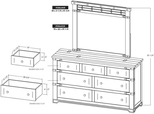 International Furniture Direct Parota Brown Dresser-2