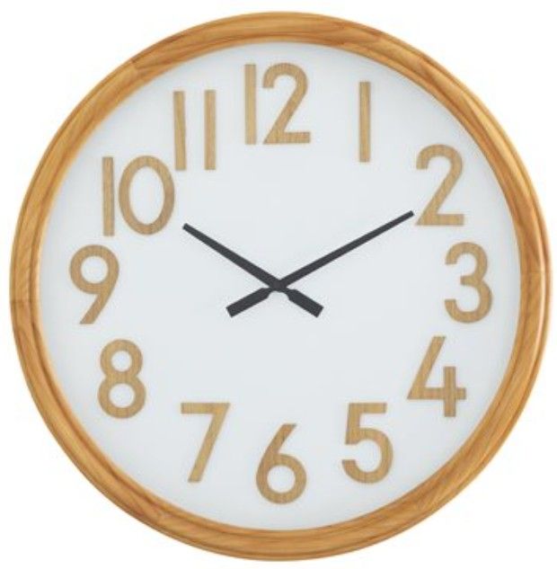YHD Light Blonde Pine Ridge Wall Clock-0