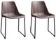 ACME Furniture Valgus 2-Piece Black/Vintage Mocha Side Chair Set-0