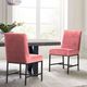 Armen Living Napoli 2-Piece Black/Pink Dining Side Chair Set-1