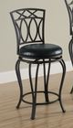 Coaster® Adamsville Black Upholstered Swivel Counter Stool-1