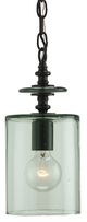 Currey & Company Panorama Satin Black Small Pendant-0