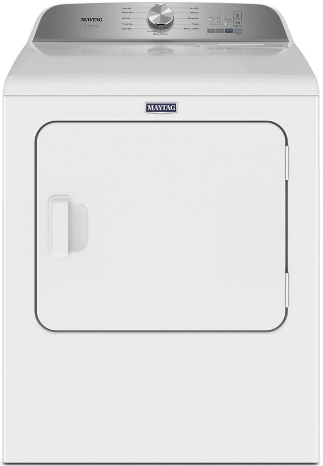 Maytag® 7.0 Cu. Ft. White Pet Pro Front Load Gas Dryer -1