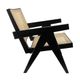 Sagebrook Home Wood Cane Back Black Single Seater Chair-3