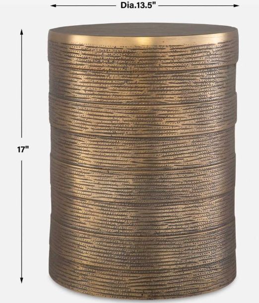 Uttermost® Odin Antique Brass Accent Table-2
