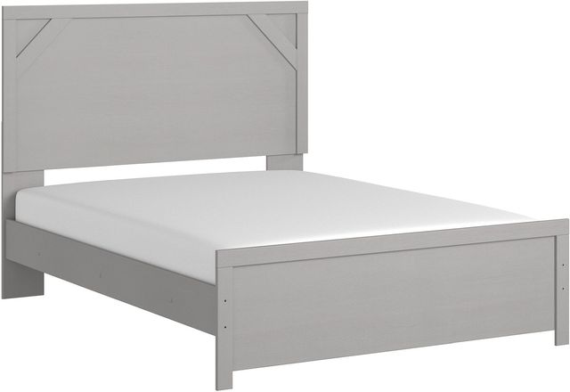 Signature Design by Ashley® Cottenburg 4-Piece Light Gray/White King Panel Bed Set-1