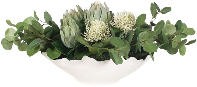 Uttermost® Protea Blooms Green/White Centerpiece-3