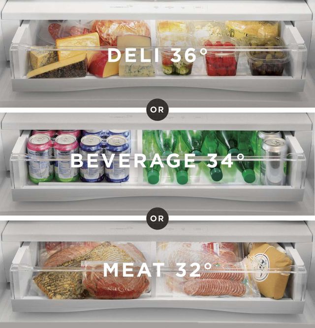 GE Profile™ 36 in. 22.1 Cu. Ft. Fingerprint Resistant Stainless Steel Counter Depth French Door Refrigerator-5