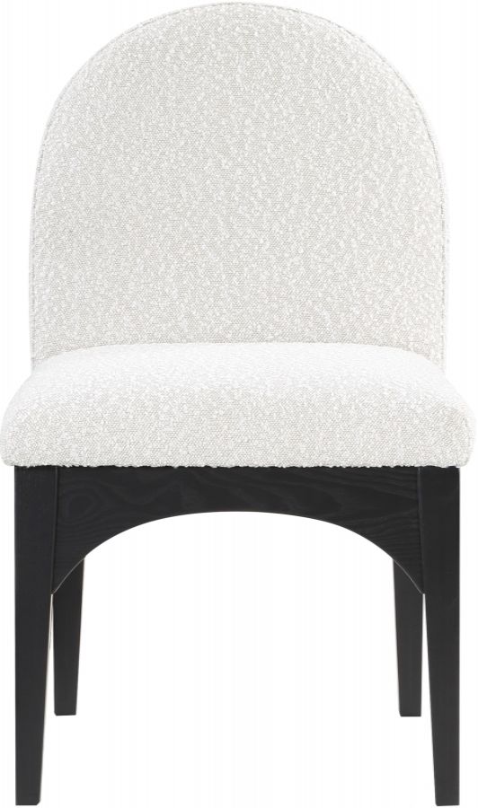 Meridian Furniture Waldorf Cream/Black Boucle Upholstered Dining Chair-1