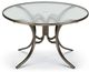 Telescope Casual Glass Top 48" Round Dining Table with Hole-0