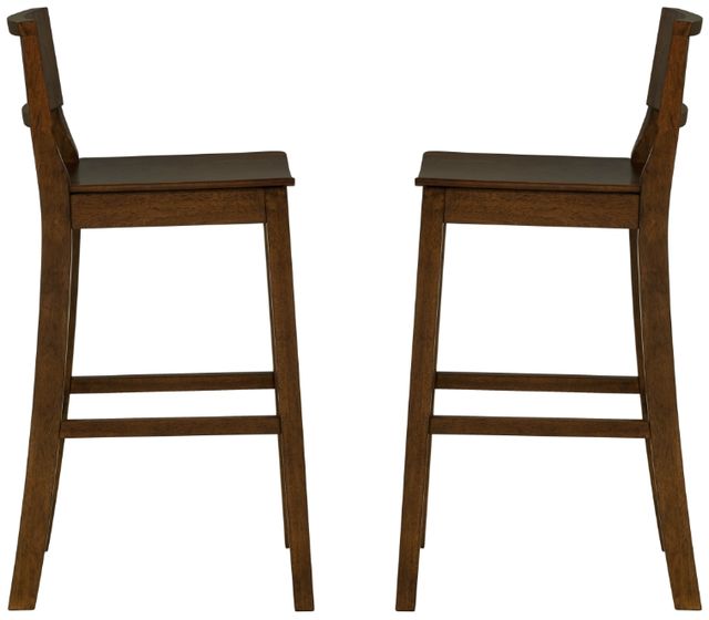 Linon Kentucky 2-Piece Walnut Barstool Set-4