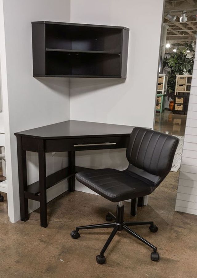 Signature Design by Ashley® Otaska 2-Piece Black Corner Desk with Bookcase Set-3