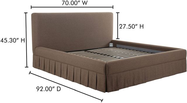 Moe's Home Collection Maren Brown Queen Bed-2