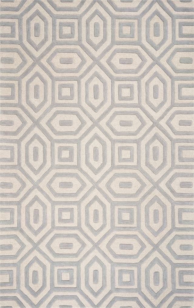KAS Rugs Eternity Grey Escape 5'x8' Rug-0