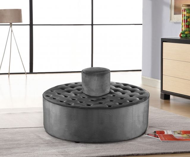 Meridian Furniture Banquet Grey Velvet Roundabout-3