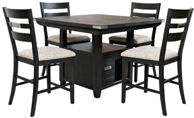 Jofran Inc. Altamonte 5-Piece Dark Charcoal/Gray Dining Set-0