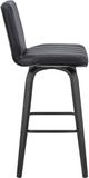 Armen Living Renee Gray/Matte Black Swivel Counter Stool-4