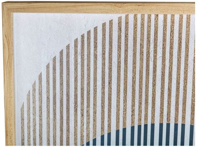 Moe's Home Collection Delight Blue/Brown Abstract Print-2