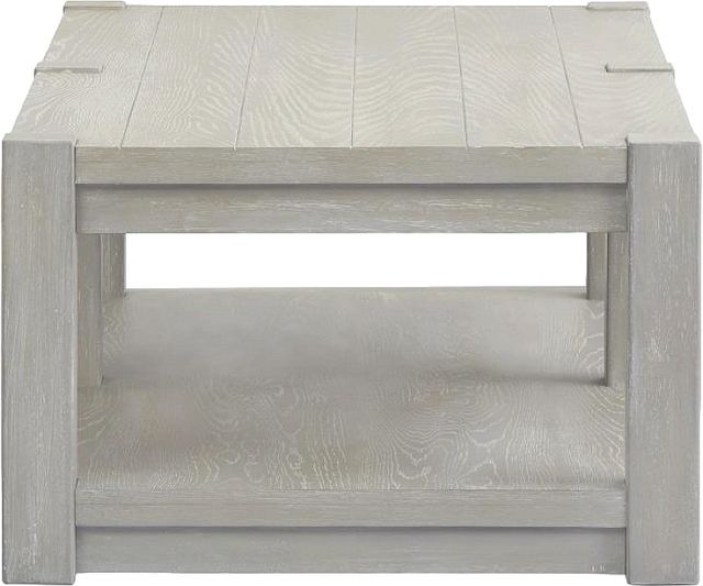 Magnussen Home® Burgess Calico Grey Rectangular Shelf Cocktail Table with Casters-2