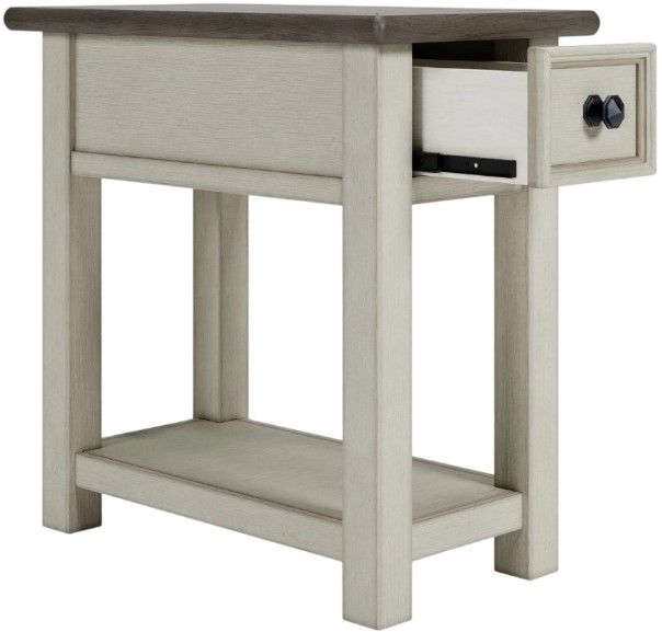 Signature Design by Ashley® Bolanburg Gray End Table with Antique White Base-2