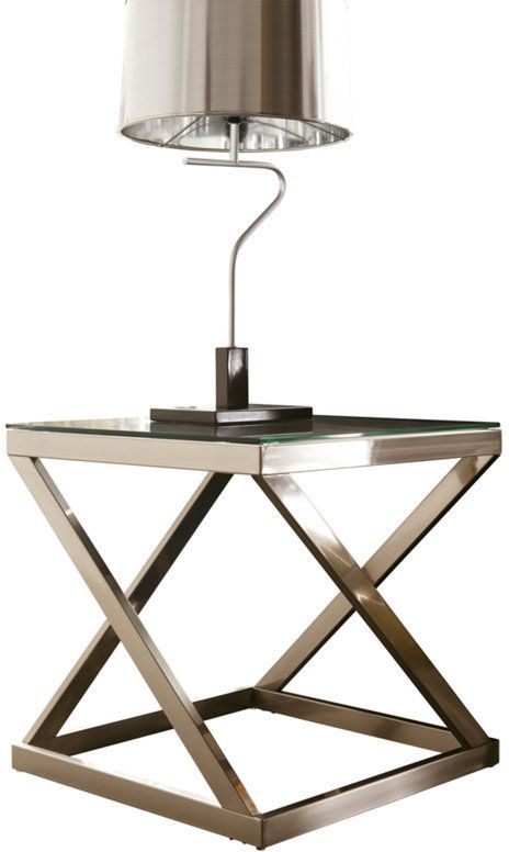 Signature Design by Ashley® Coylin 3-Piece Brushed Nickel Living Room Table Set-2