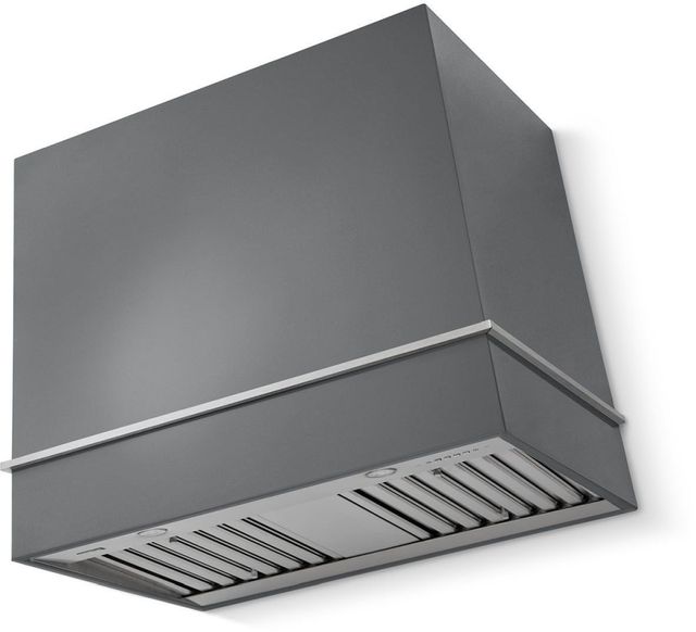 La Cornue Cornufé Loge 36" Graphite Wall Mounted Range Hood with Satin Chrome Trim-0