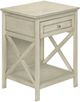 Monarch Specialties Inc. Antique White Veneer 2-Tier End Table-0