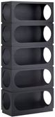 Crestview Ezra Black 5-Shelf Etagere-0