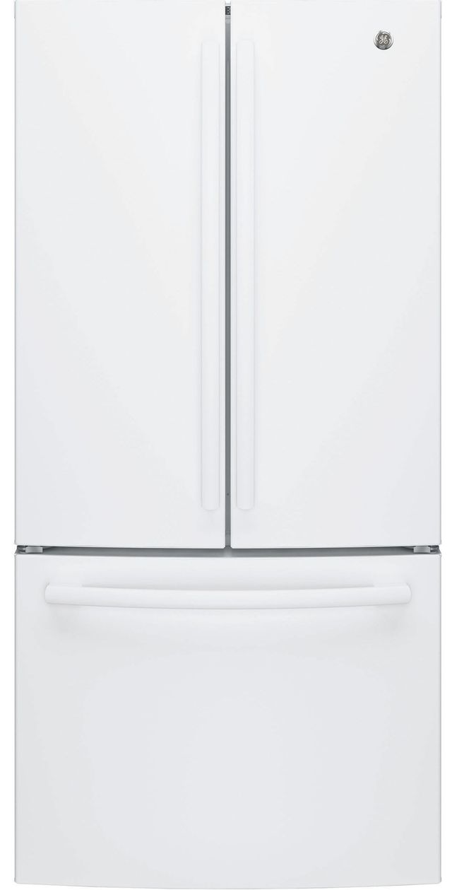 GE® 18.6 Cu. Ft. White Counter Depth French Door Refrigerator-0