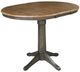 John Thomas Furniture® Dining Essentials Hickory Extension Table Top with Coal Transitional Pedestal Base-0