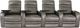 RowOne Cortés Home Entertainment Seating Gray 4-Chair Straight Row-0