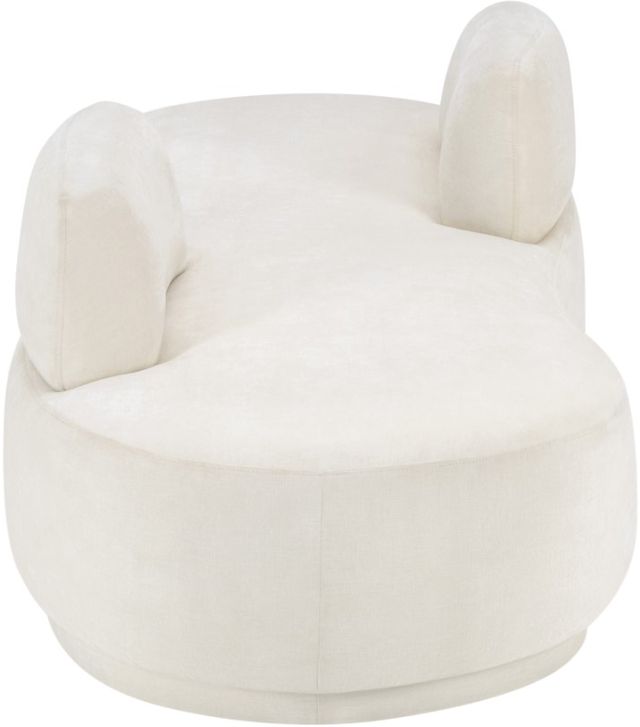 Meridian Furniture Argyle Cream Chenille Fabric Chaise-1